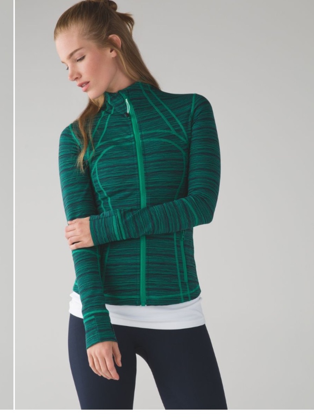 Lululemon Define Jacket Cyber Jungle, Hero Blue, Sz 8, EUC